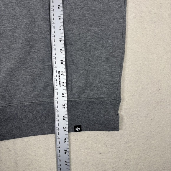 '47 Michigan Wolverines 1/4 Zip Sweater Mens Small Gray NCAA Football - Picture 5 of 7